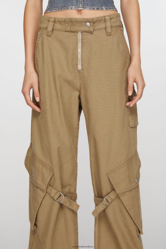 Acne Studios pantaloni cargo abbigliamento beige freddo 0N8X307