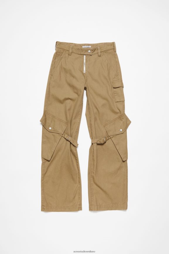 Acne Studios pantaloni cargo abbigliamento beige freddo 0N8X307