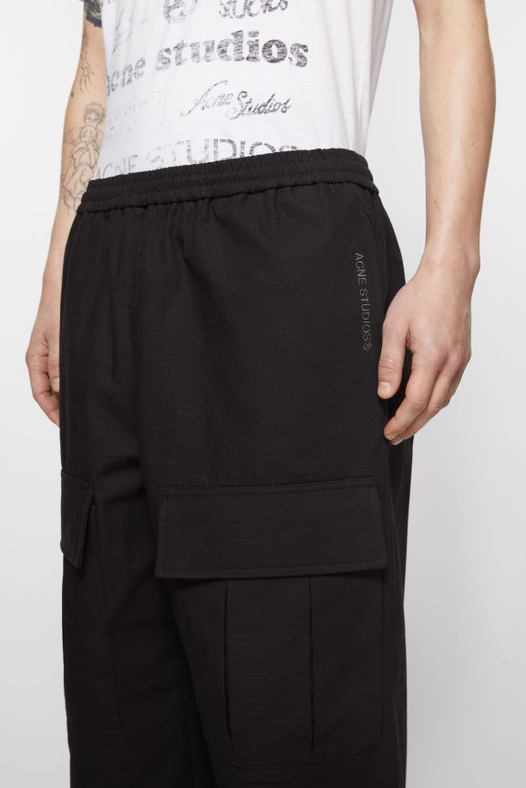 Acne Studios pantaloni cargo abbigliamento nero 0N8X1096