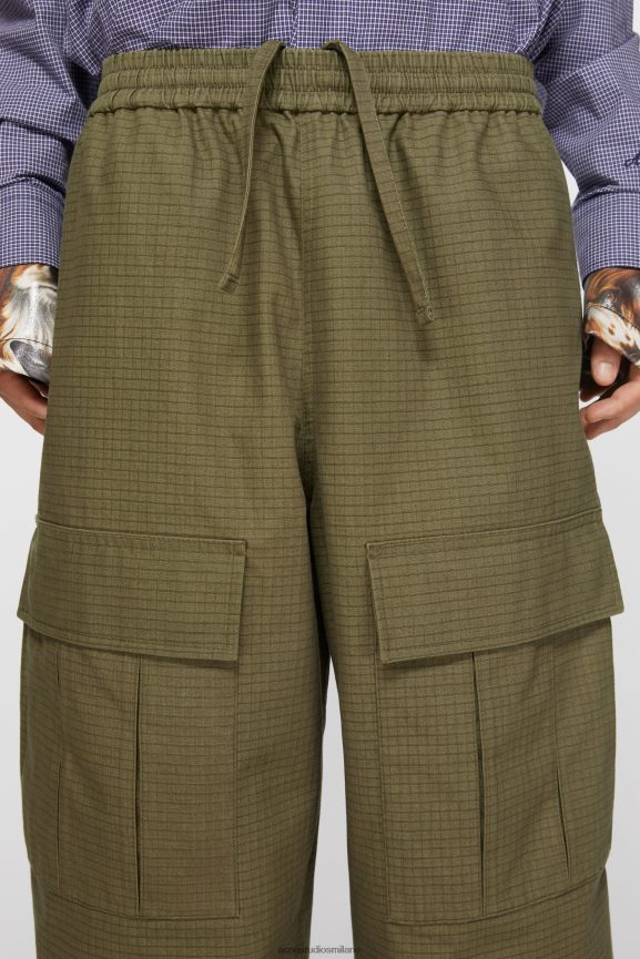 Acne Studios pantaloni cargo abbigliamento verde oliva 0N8X1097