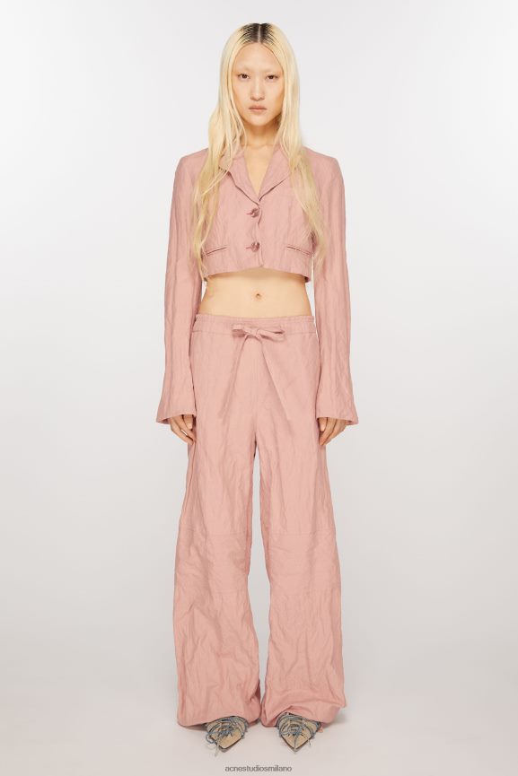 Acne Studios pantaloni casual abbigliamento rosa antico 0N8X294