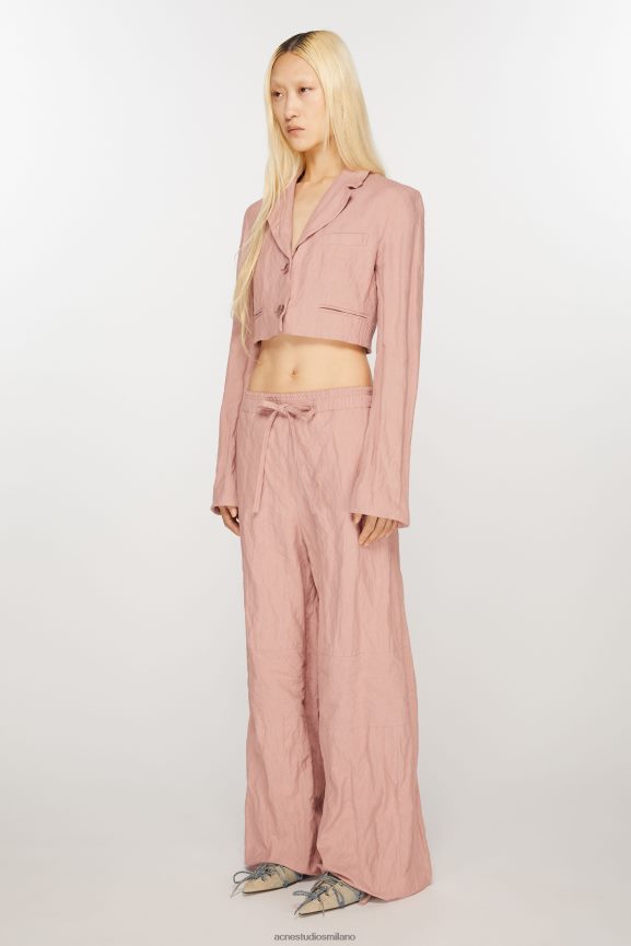 Acne Studios pantaloni casual abbigliamento rosa antico 0N8X294