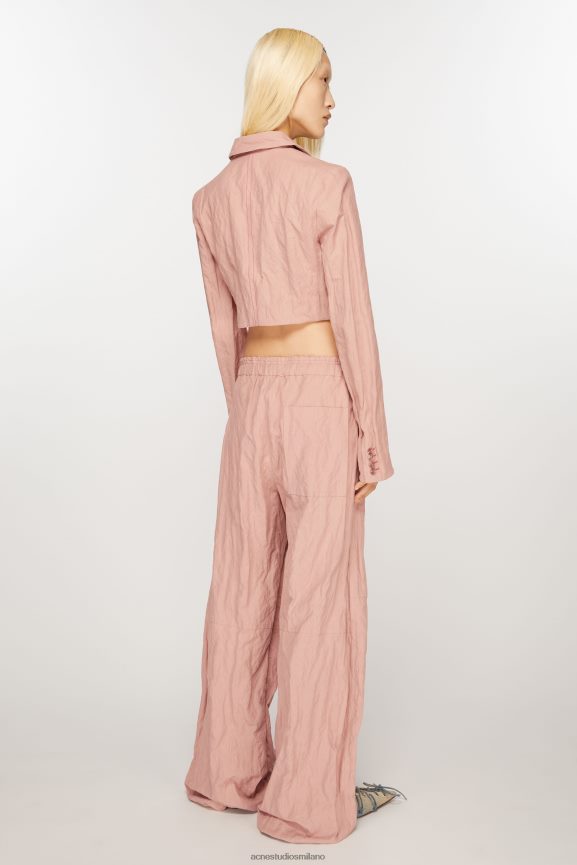 Acne Studios pantaloni casual abbigliamento rosa antico 0N8X294