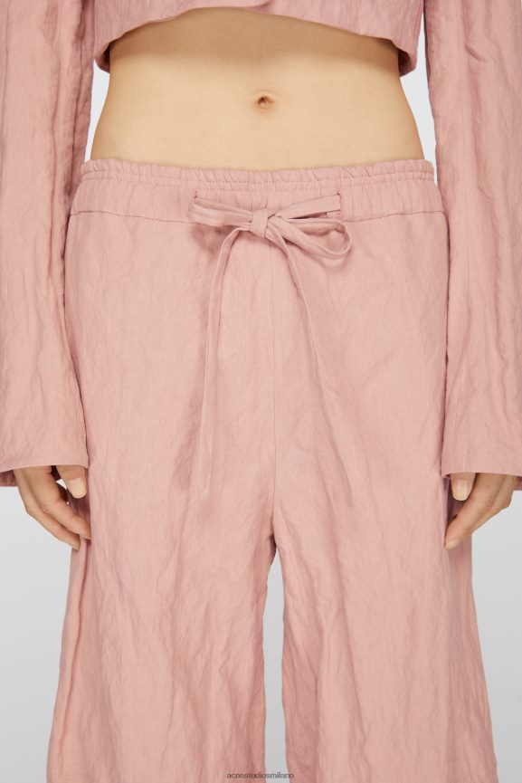 Acne Studios pantaloni casual abbigliamento rosa antico 0N8X294