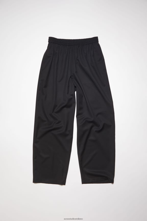 Acne Studios pantaloni di lana abbigliamento nero 0N8X1171