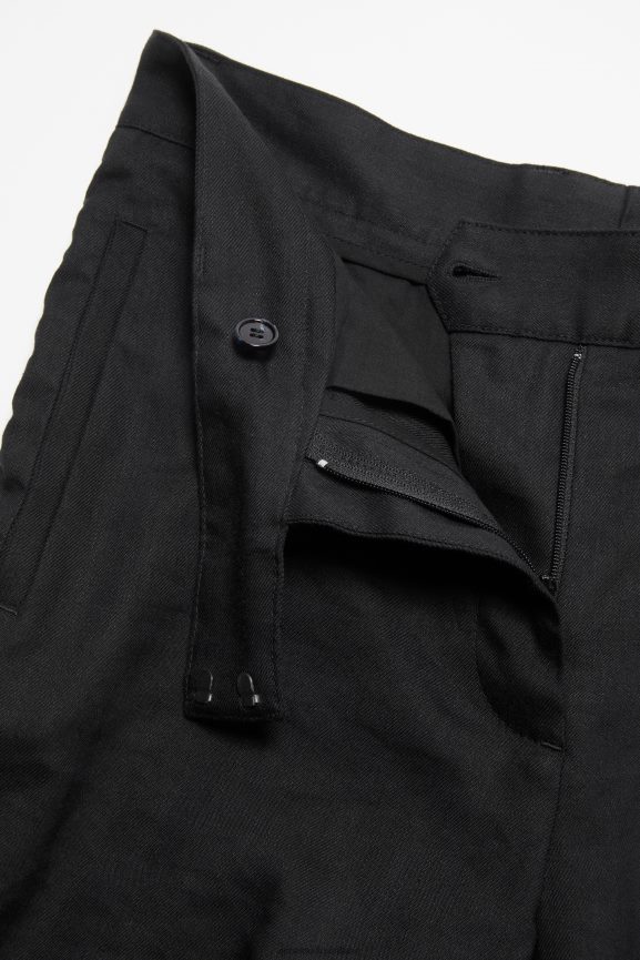 Acne Studios pantaloni di lino fluido abbigliamento nero 0N8X293