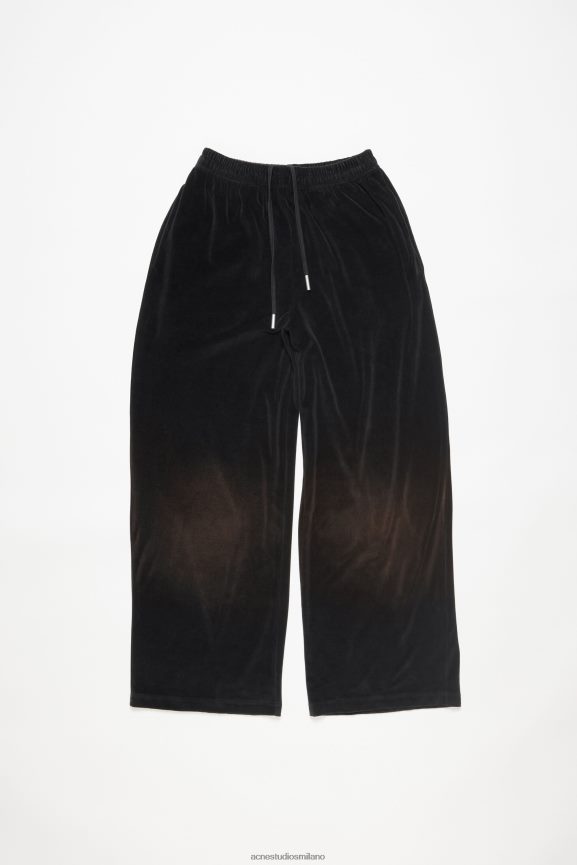 Acne Studios pantaloni di velluto abbigliamento nero 0N8X1035