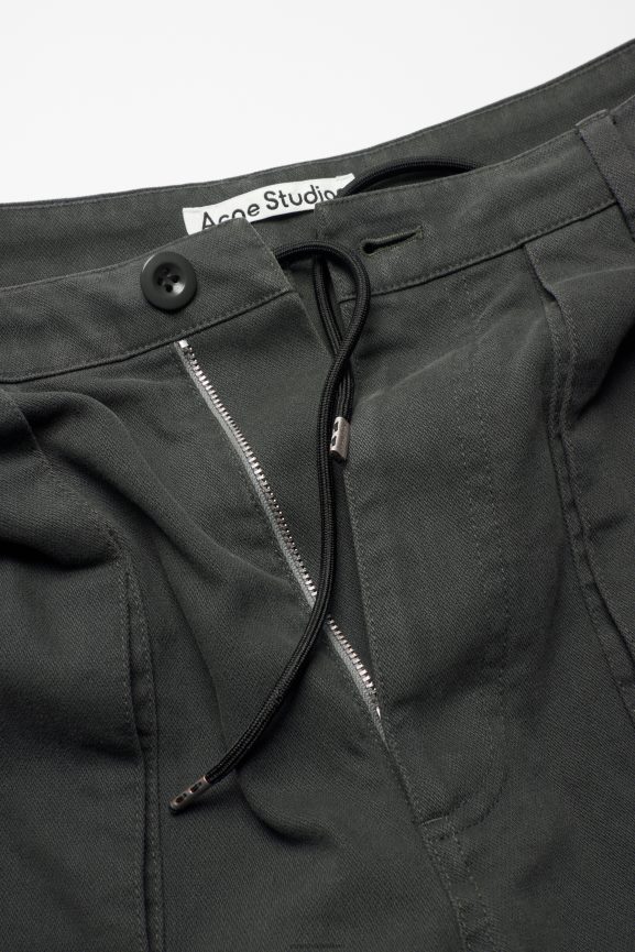 Acne Studios pantaloni in twill abbigliamento grigio scuro 0N8X1032