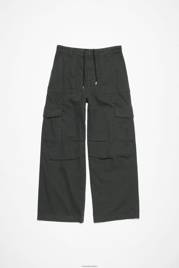 Acne Studios pantaloni in twill abbigliamento grigio scuro 0N8X1032