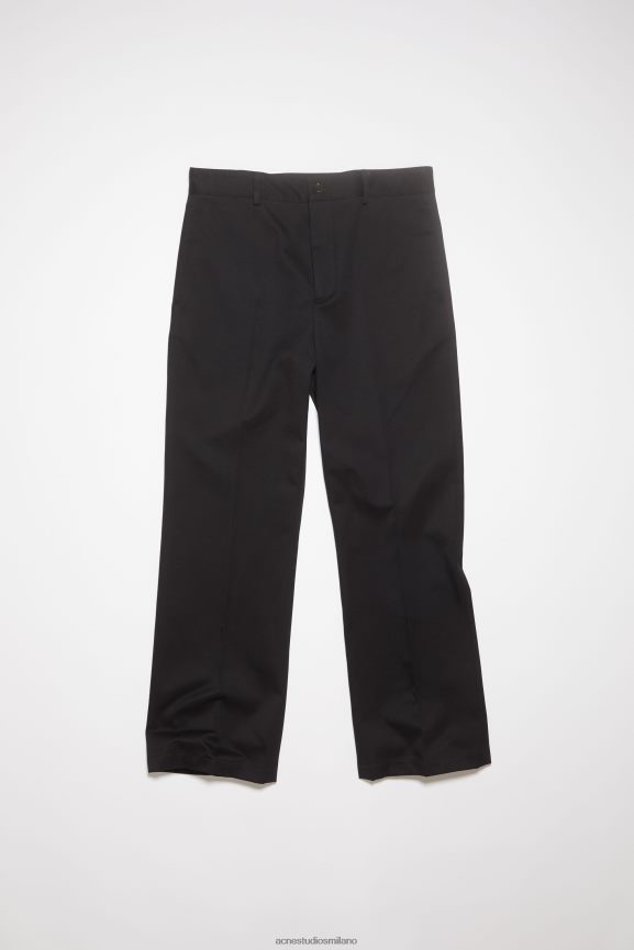 Acne Studios pantaloni in twill abbigliamento nero 0N8X1061