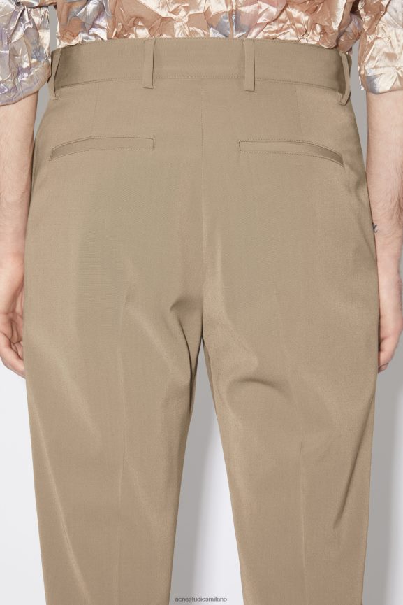 Acne Studios pantaloni su misura abbigliamento grigio fango 0N8X1063